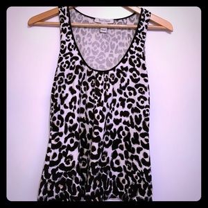 WHBM Sleeveless Animal Print Sweater